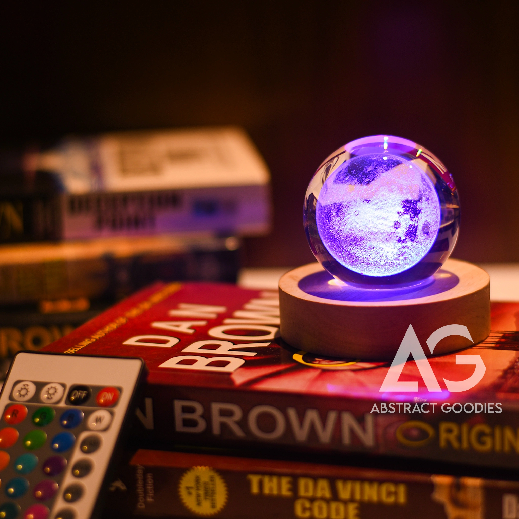 3D Crystal Ball Lamp – 16 Color Magic (Moon) - Image 6