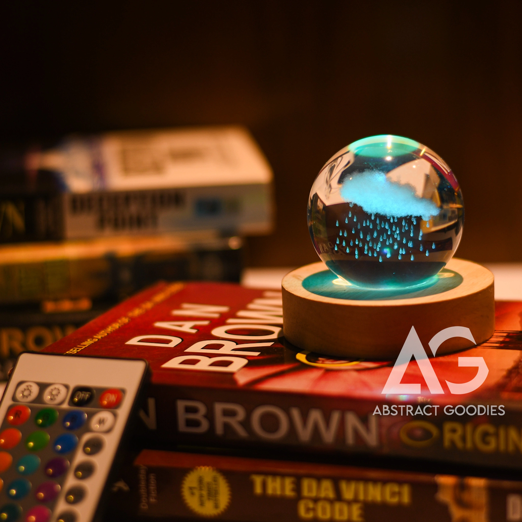3D Crystal Ball Lamp – 16 Color Magic (RainCloud) - Image 4