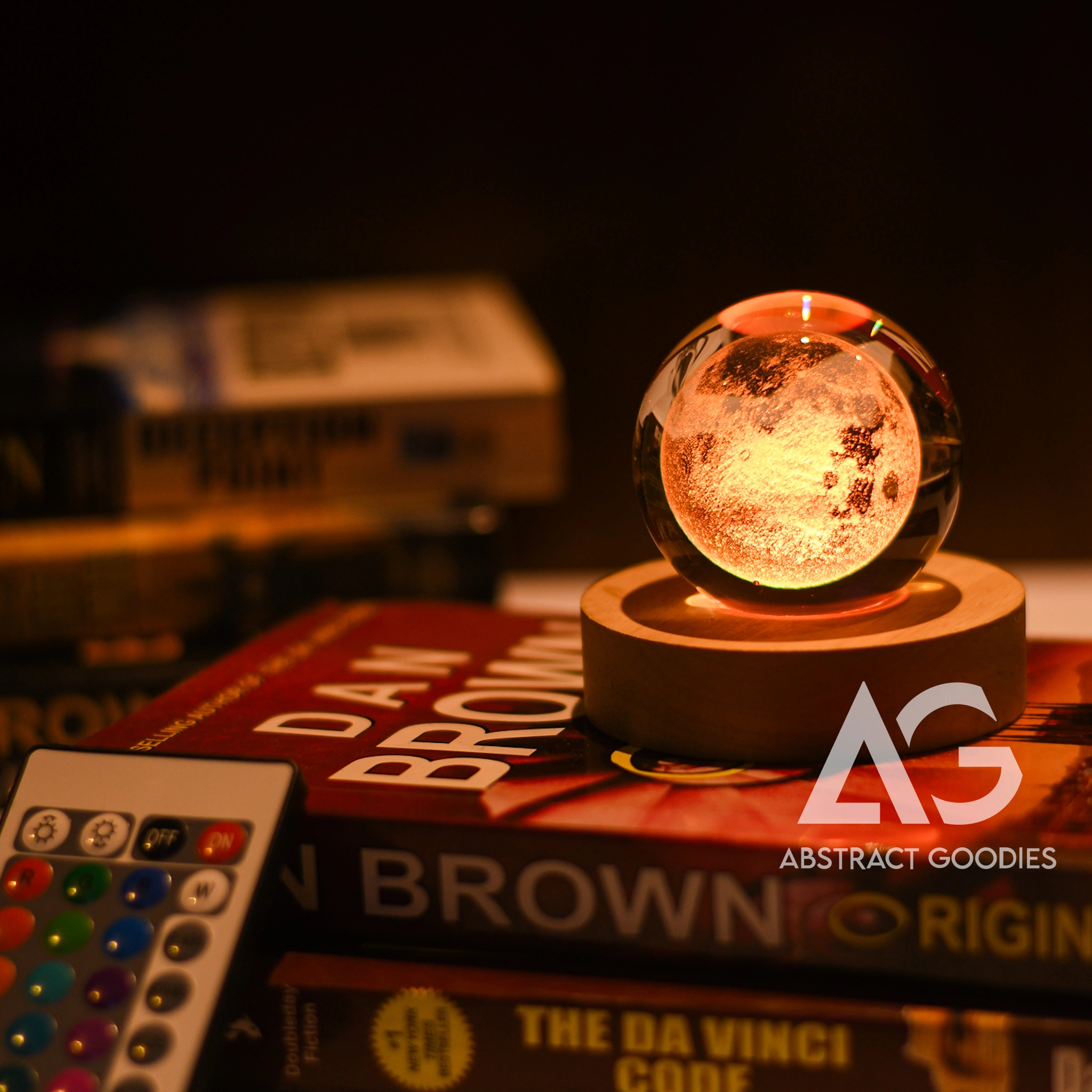 3D Crystal Ball Lamp – 16 Color Magic (Moon)