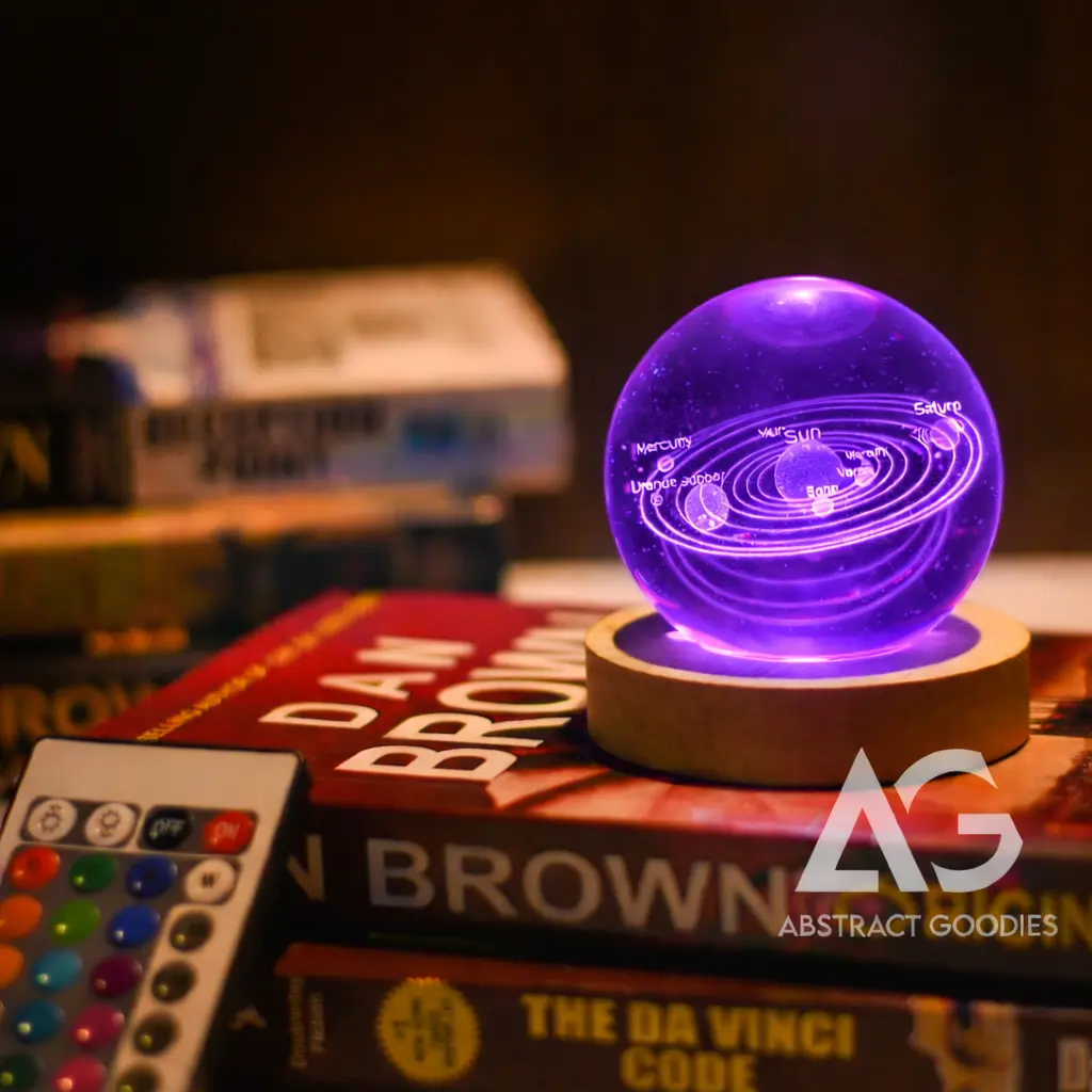 3D Crystal Ball Lamp – 16 Color Magic (Solar System) - Image 6