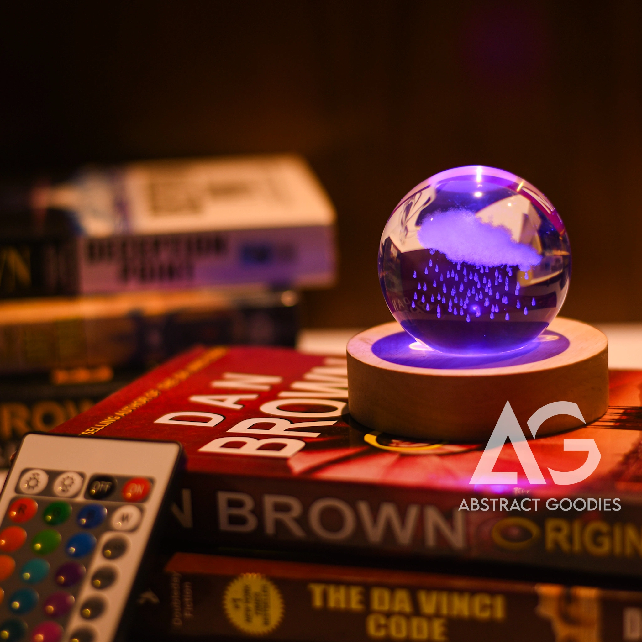3D Crystal Ball Lamp – 16 Color Magic (RainCloud) - Image 6