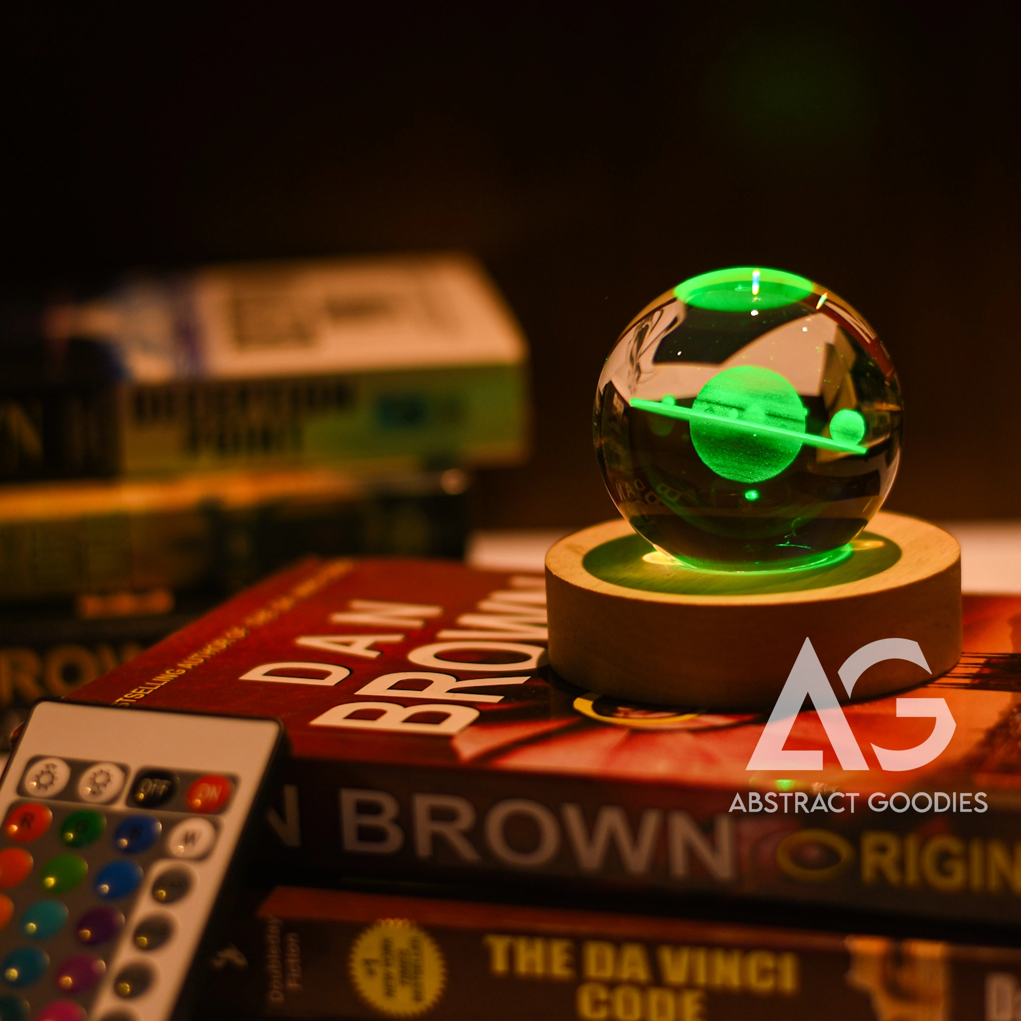 3D Crystal Ball Lamp – 16 Color Magic (Saturn) - Image 1