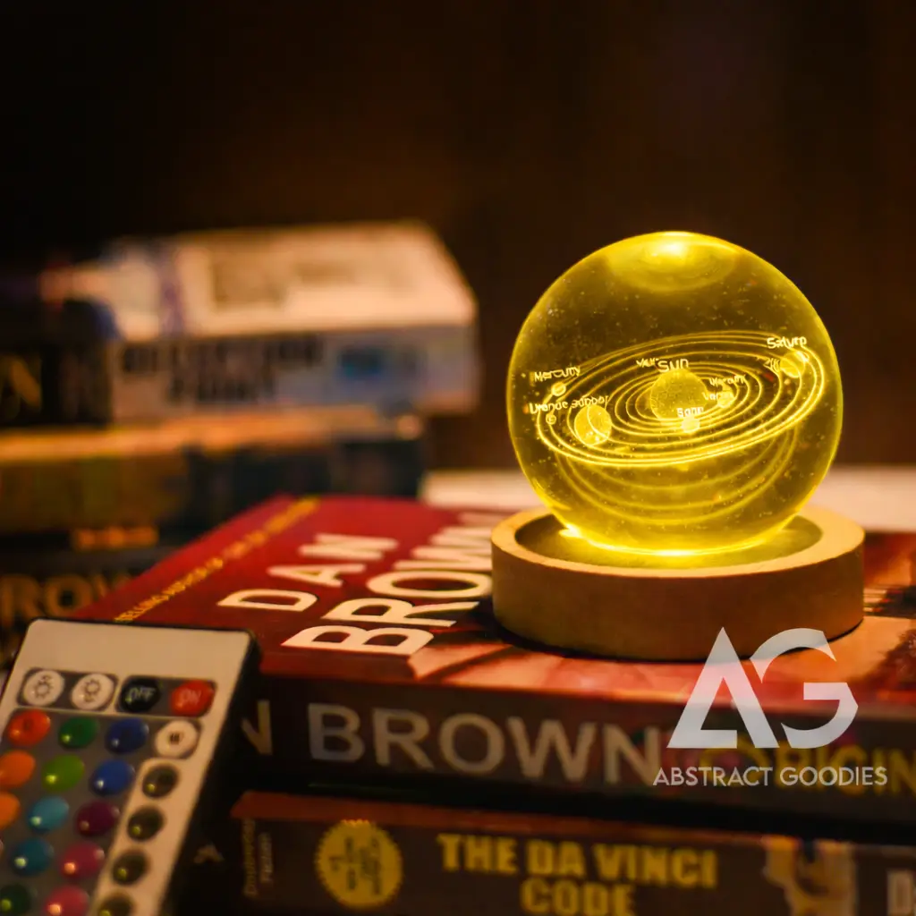 3D Crystal Ball Lamp – 16 Color Magic (Solar System) - Image 3